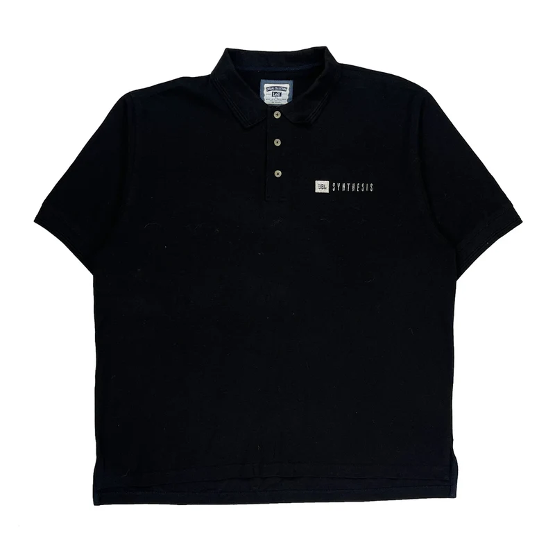 Synthesis Lee Polo Shirt - XL Black Cotton