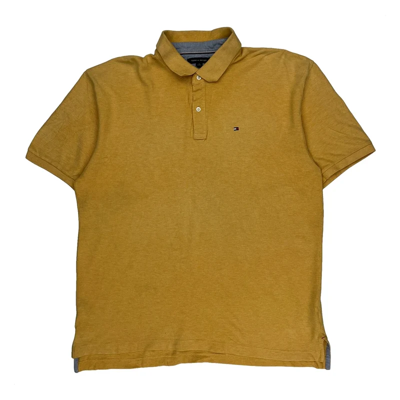 Tommy Hilfiger Polo Shirt - XL Yellow Cotton