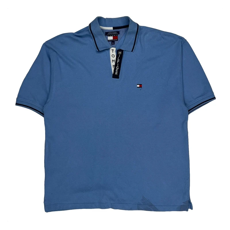 Tommy Hilfiger Polo Shirt - XL Blue Cotton