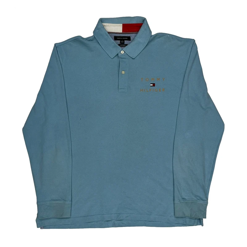Tommy Hilfiger Polo Shirt - XL Blue Cotton