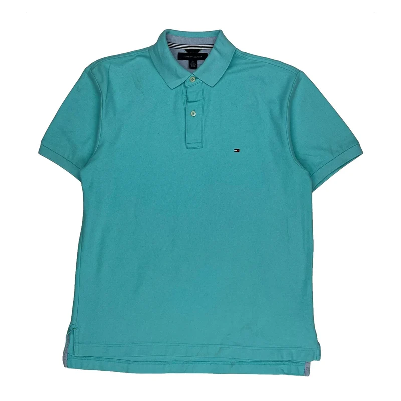 Tommy Hilfiger Polo Shirt - Medium Blue Cotton