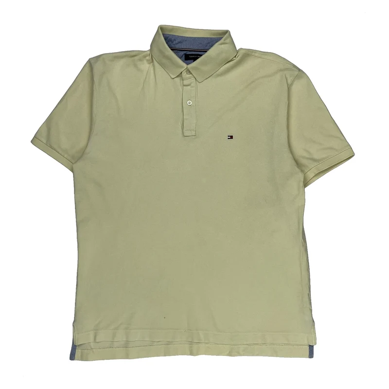 Tommy Hilfiger Polo Shirt - Large Yellow Cotton