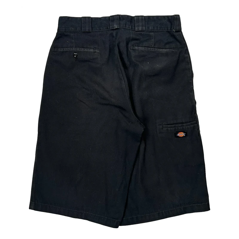 Dickies Baggy Shorts - 32W 12L Black Cotton
