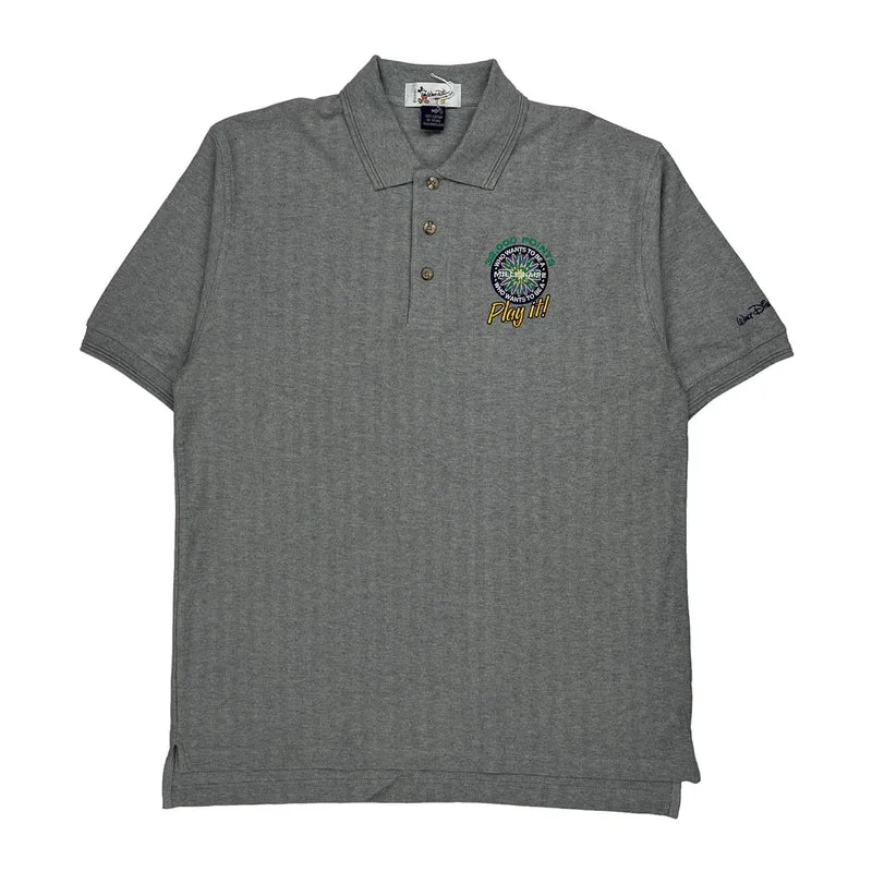 Walt Disney World Disney Graphic Polo Shirt - Medium Grey Cotton