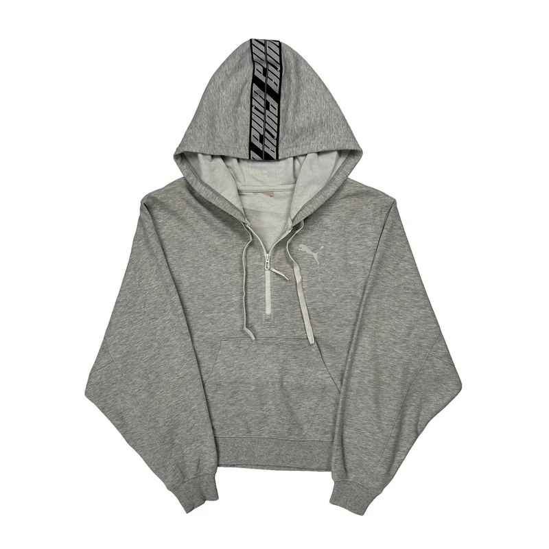 Puma Hoodie - Medium Grey Cotton Blend
