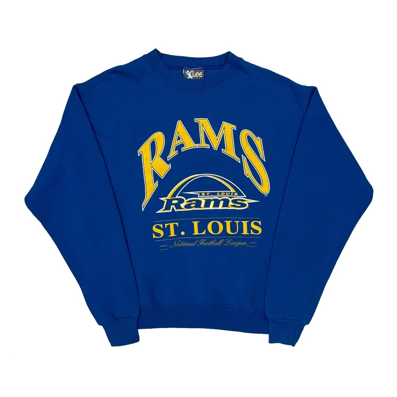 Made In USA Lee Sport St. Louis Rams Sweatshirt - XL Blue Cotton Blend