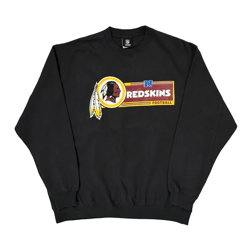 Redskins Nfl Football Sweatshirt - XL Black Cotton Blend