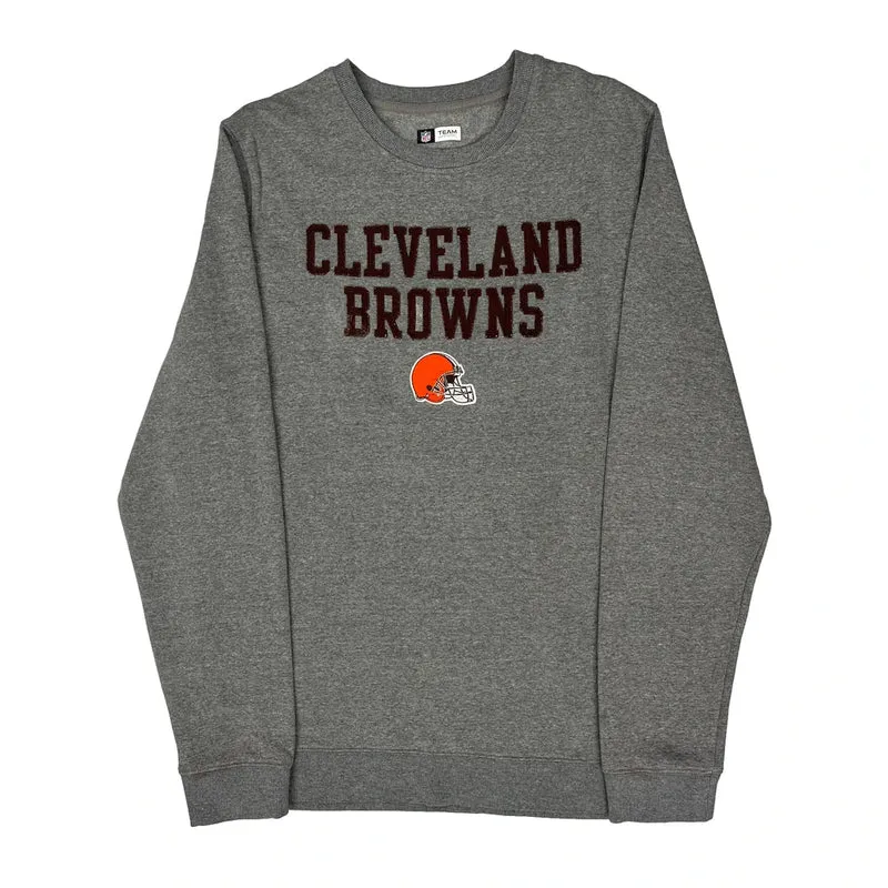 Cleveland Browns Nfl Football Sweatshirt - Large Grey Cotton