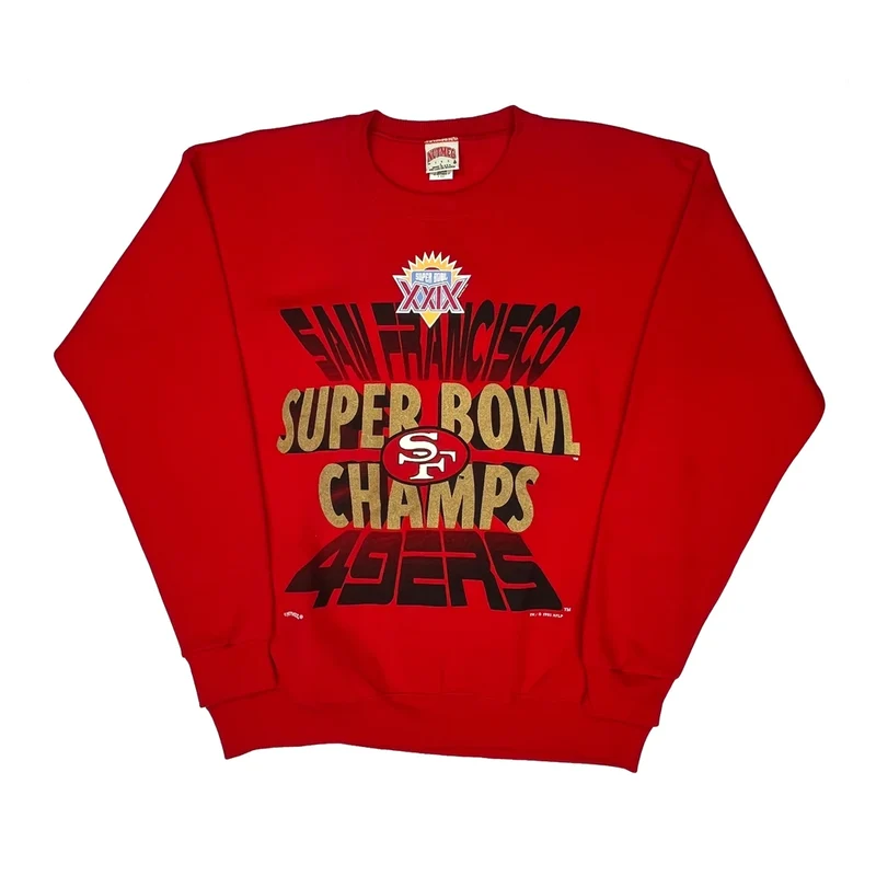 Made In USA Nutmeg San Francisco 49Ers Sweatshirt - Large Red Cotton