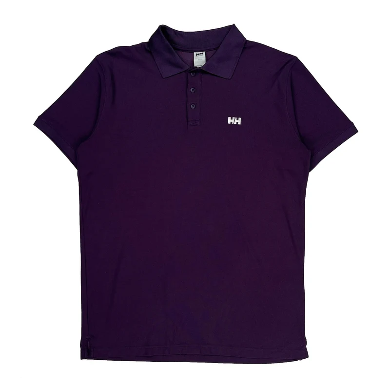 Helly Hansen Polo Shirt - Large Purple Cotton