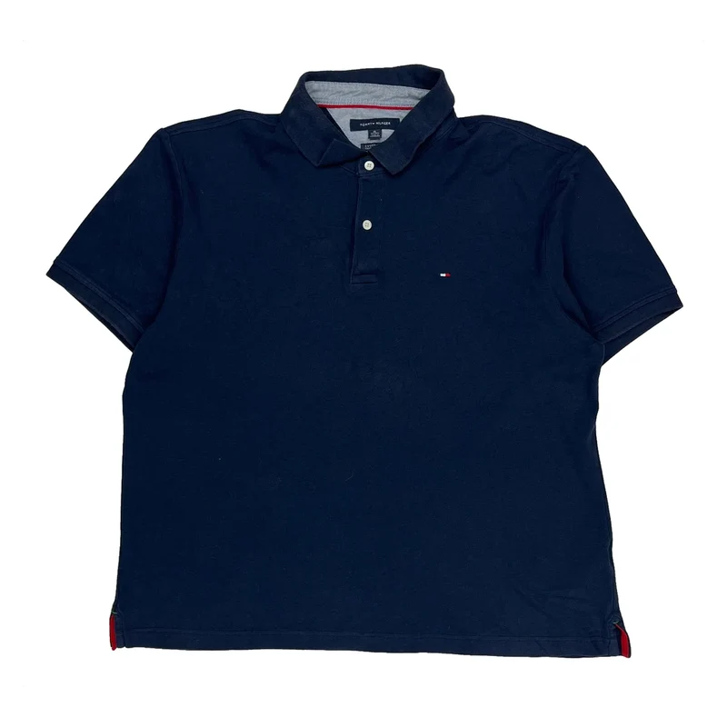 Tommy Hilfiger Polo Shirt - XL Navy Cotton