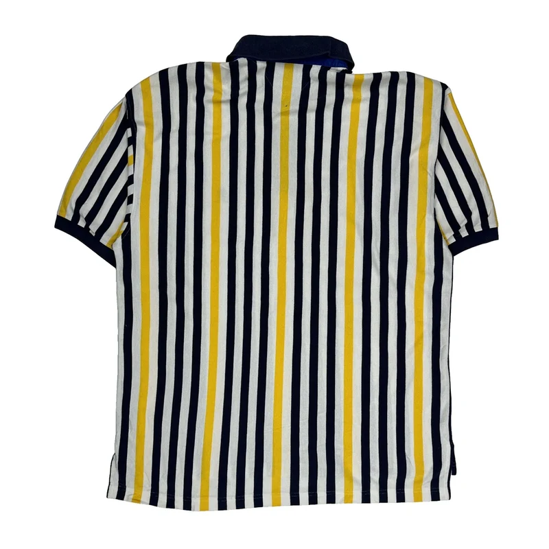 Tommy Hilfiger Striped Polo Shirt - Medium Multicoloured Cotton