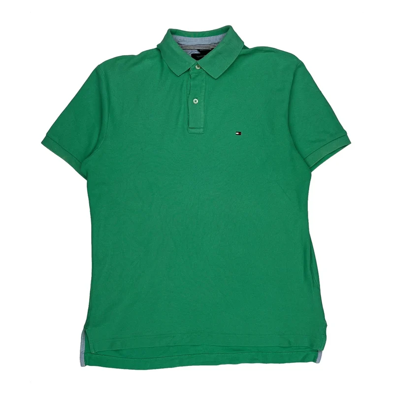 Tommy Hilfiger Polo Shirt - Medium Green Cotton
