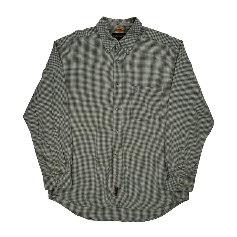 Timberland Checked Shirt - XL Grey Cotton