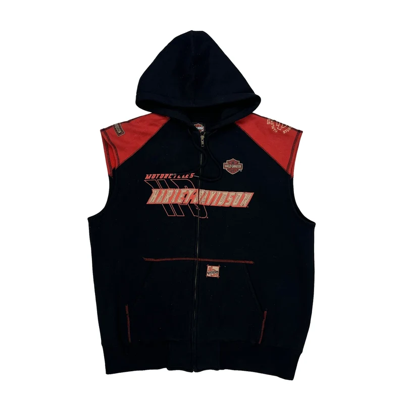Motorcycles Harley Davidson Spellout Hoodie - XL Black Cotton