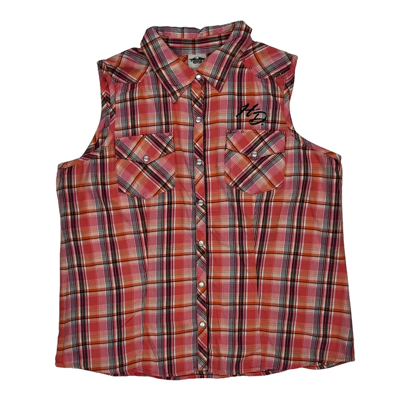 Genuine Motorclothes Harley Davidson Checked Shirt - XL Red Cotton
