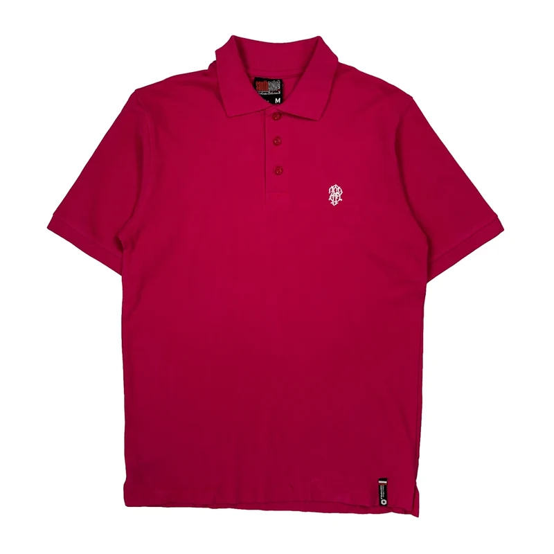 Southpole Polo Shirt - Medium Red Cotton