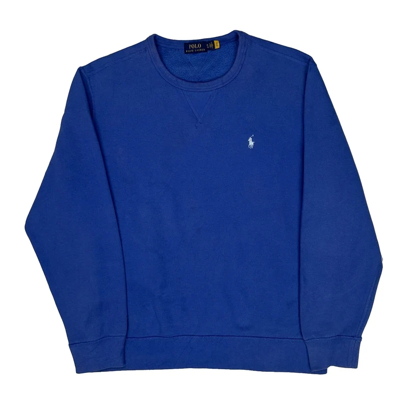 Polo By Ralph Lauren Sweatshirt - XL Blue Cotton