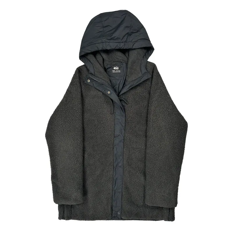 Rei Fleece Jacket - Small Black Polyester