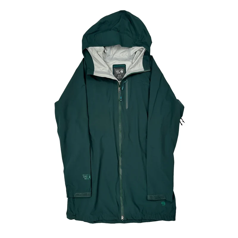 Mountain Hard Wear Waterproof Jacket - Small Green Polyester