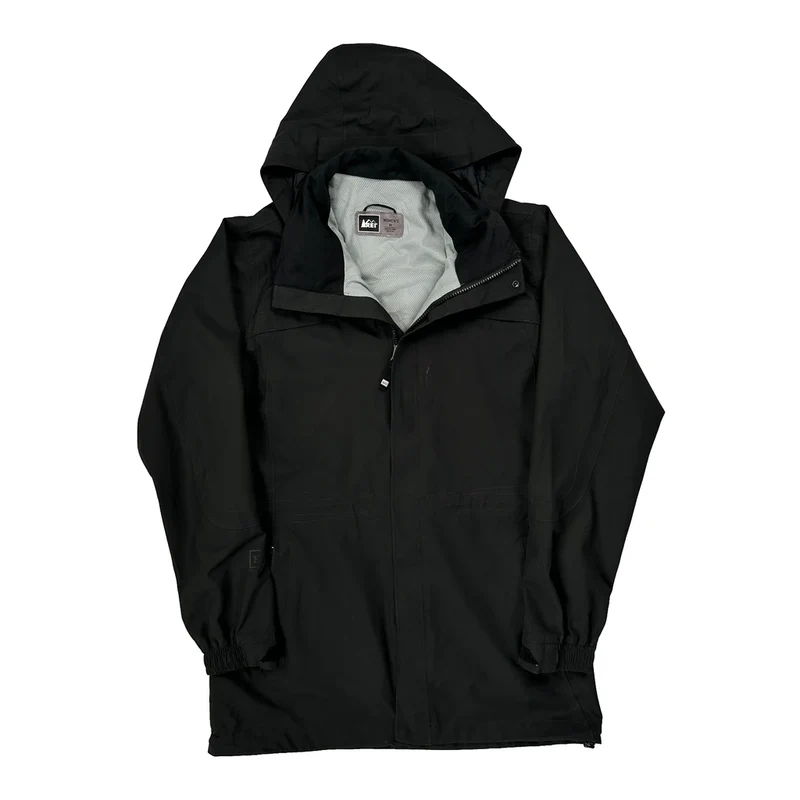 Rei Waterproof Jacket - Medium Black Polyester