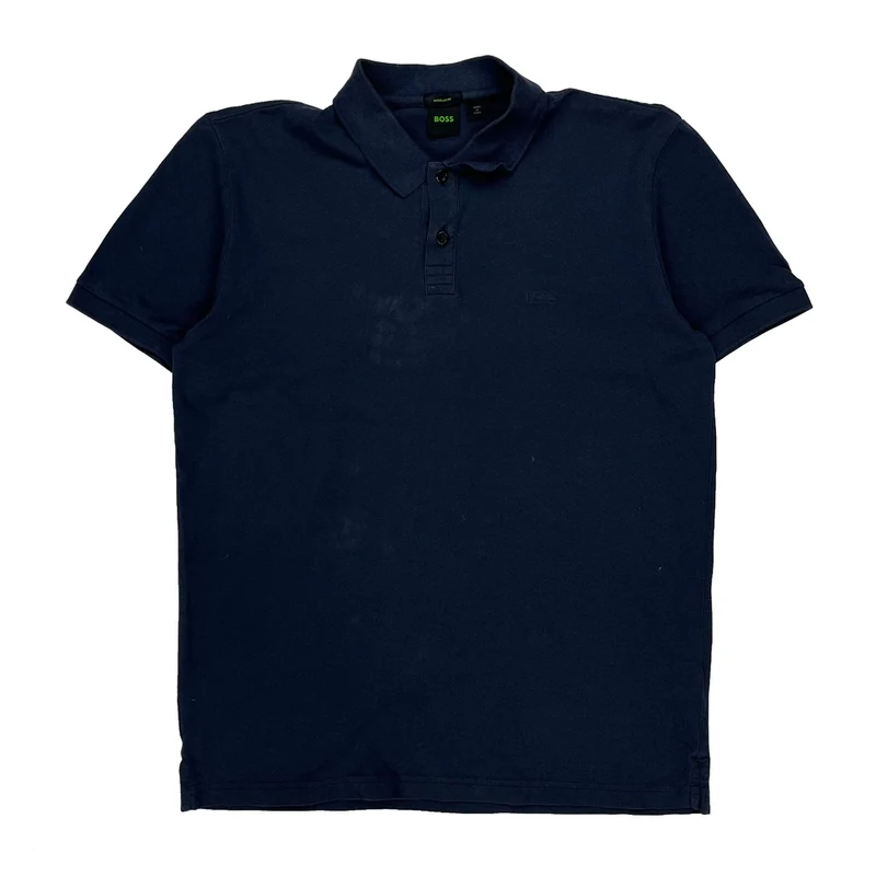 Boss Polo Shirt - Large Navy Cotton