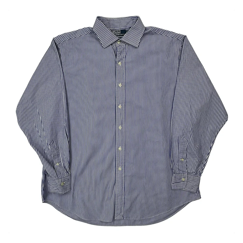 Polo By Ralph Lauren Striped Shirt - XL Blue Cotton