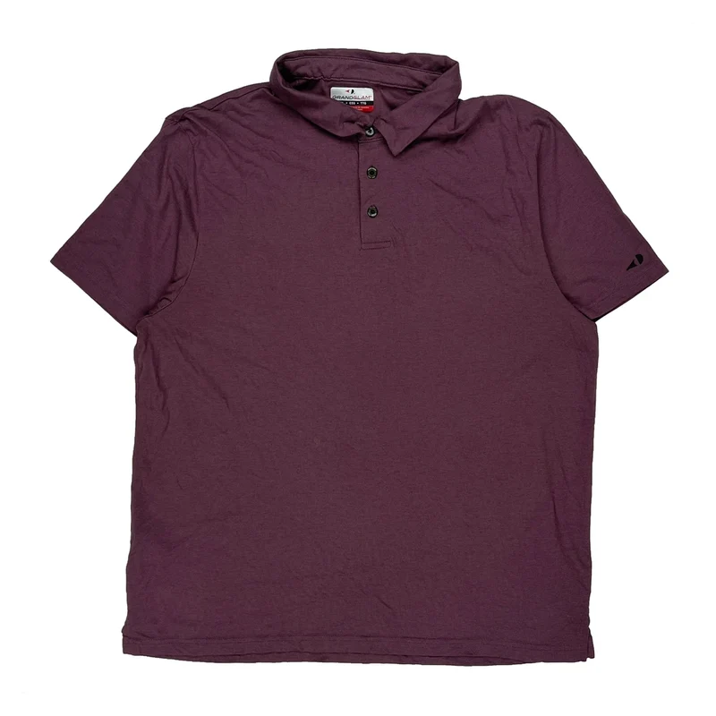 Grand Slam Polo Shirt - 2XL Purple Cotton