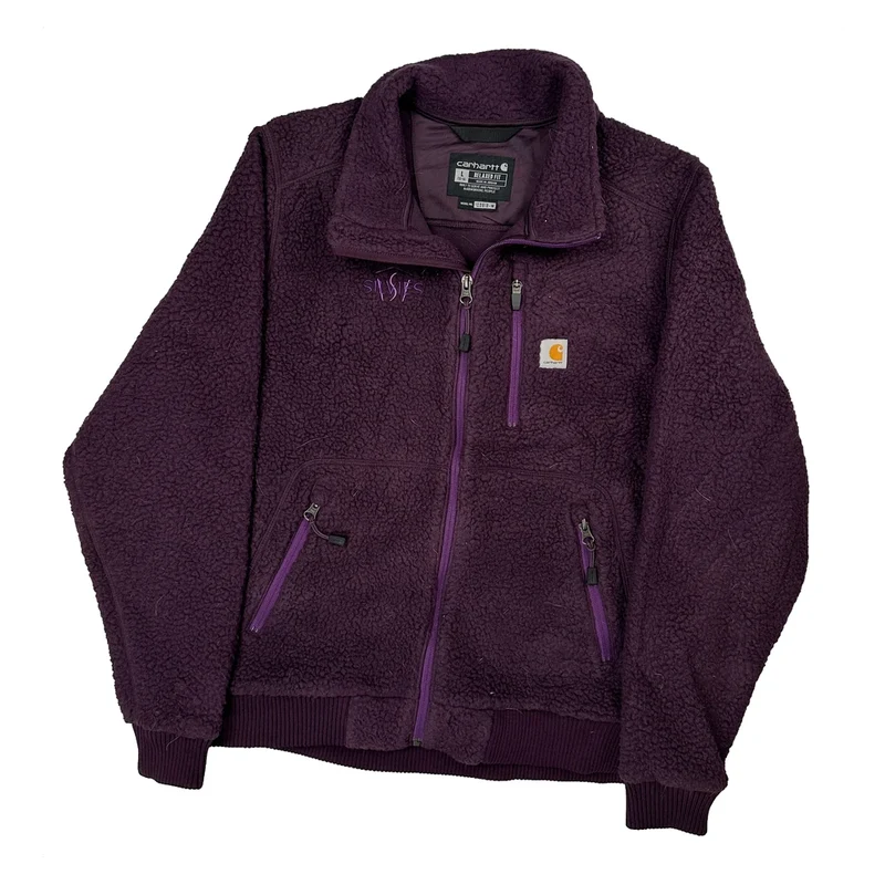 Ages 12 - 14 Carhartt Fleece Jacket - Large Purple Polyester