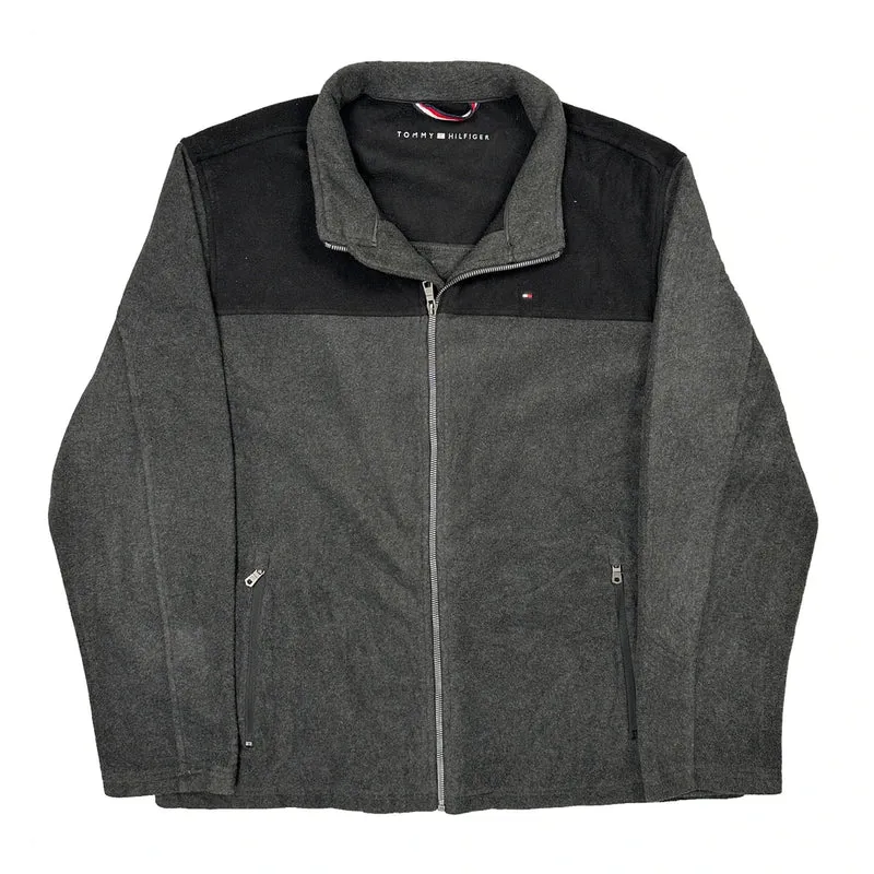 Tommy Hilfiger Fleece Jacket - 2XL Gray Polyester