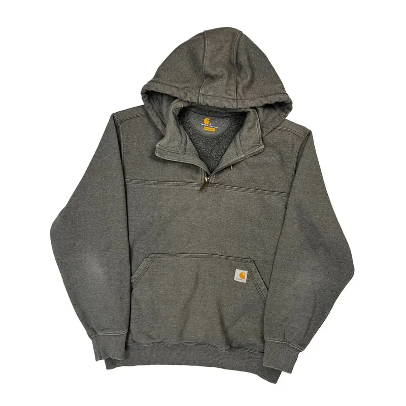 Carhartt Hoodie - Large Gray Cotton Blend