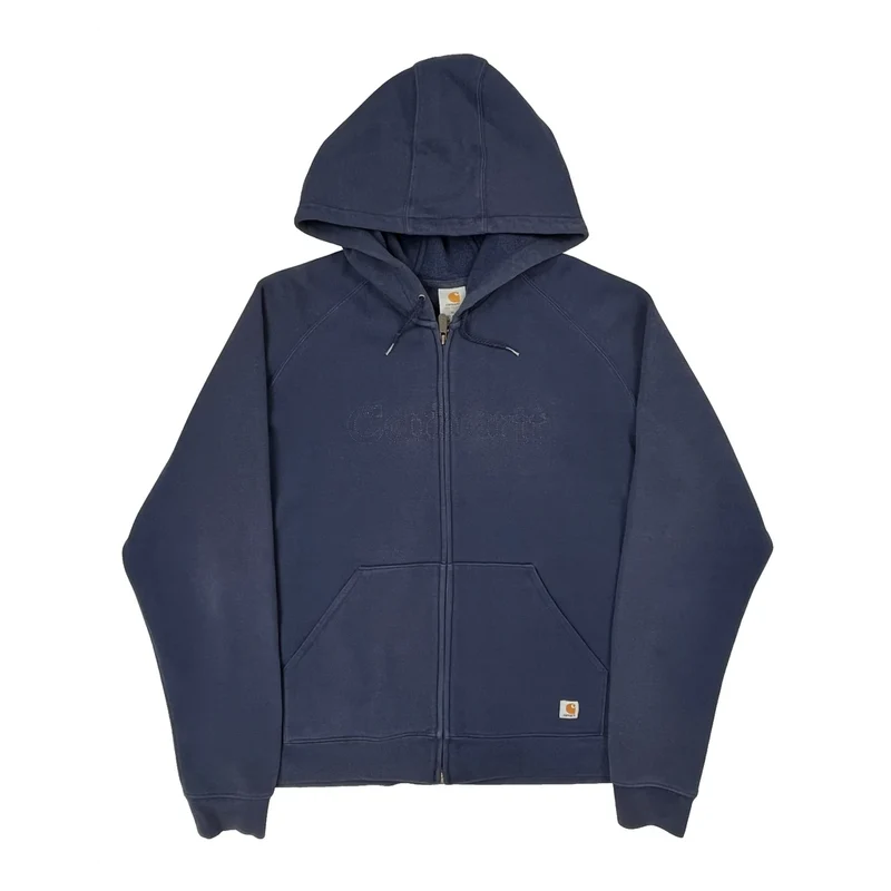 Carhartt Hoodie - XL Blue Cotton Blend