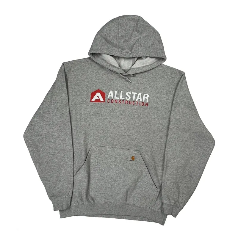 Carhartt Hoodie - Large Gray Cotton Blend