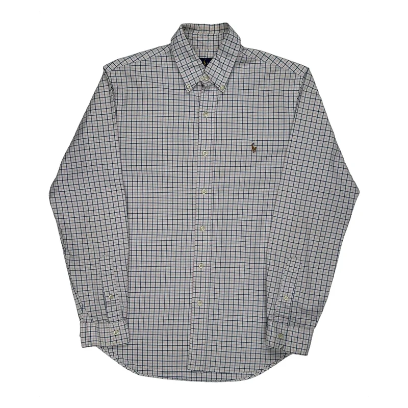 Ralph Lauren Slim Fit Shirt - Medium White Cotton