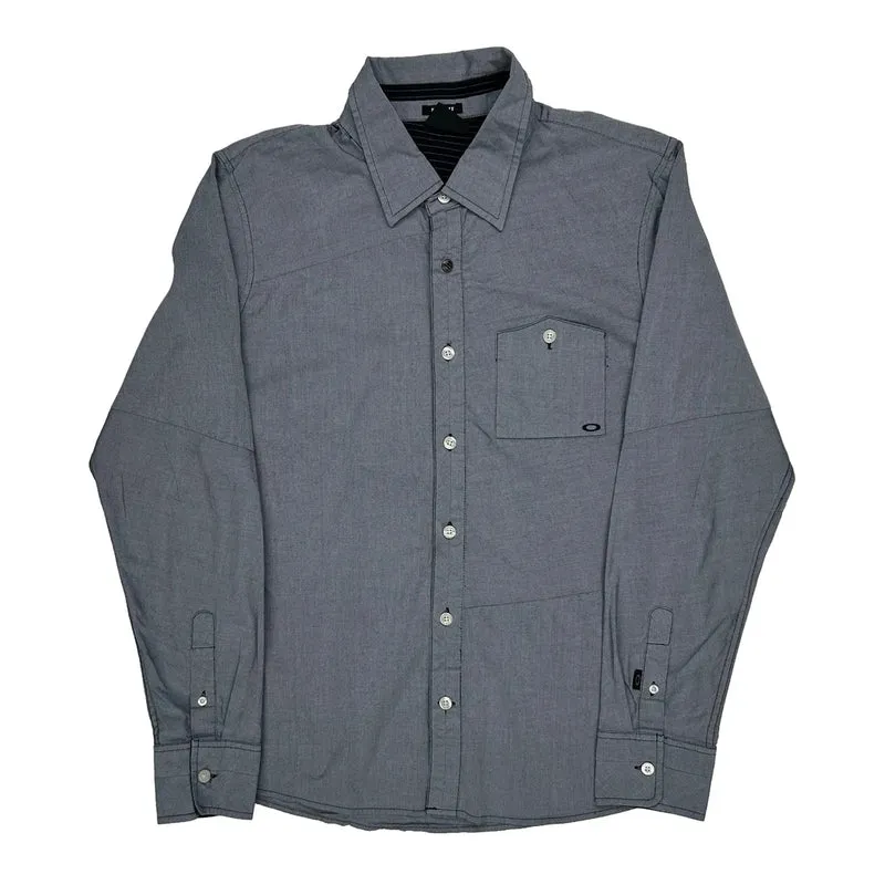 Oakley Slim Fit Shirt - Large Grey Cotton