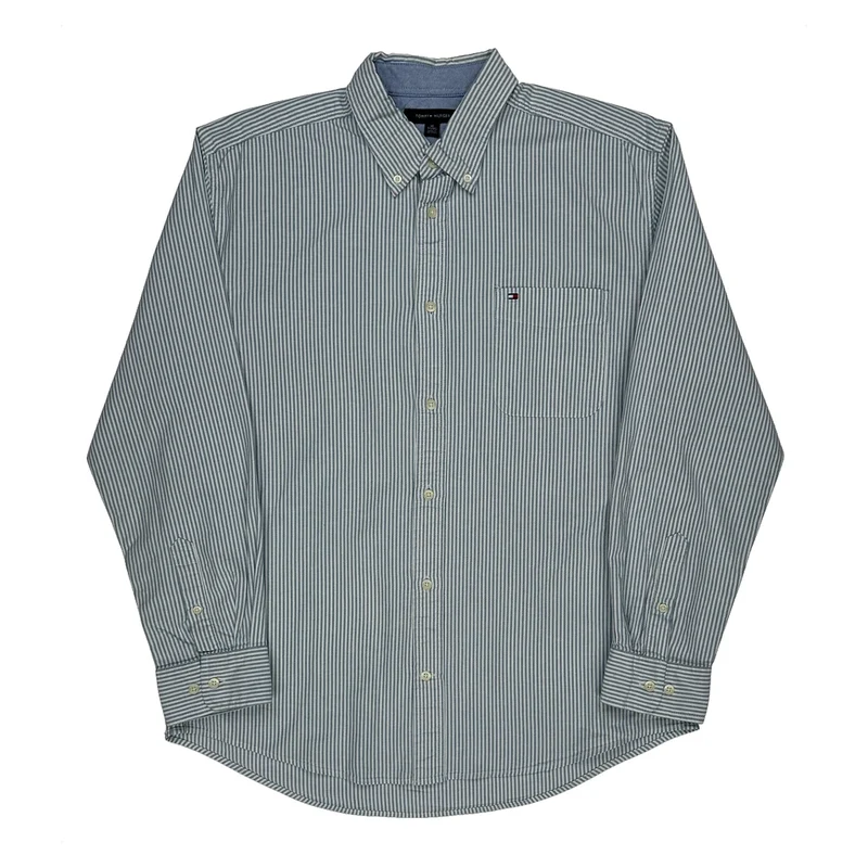 Tommy Hilfiger Striped Shirt - XL Blue Cotton