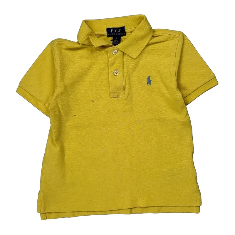 Age 5 Polo By Ralph Lauren Polo Shirt - Small Yellow Cotton