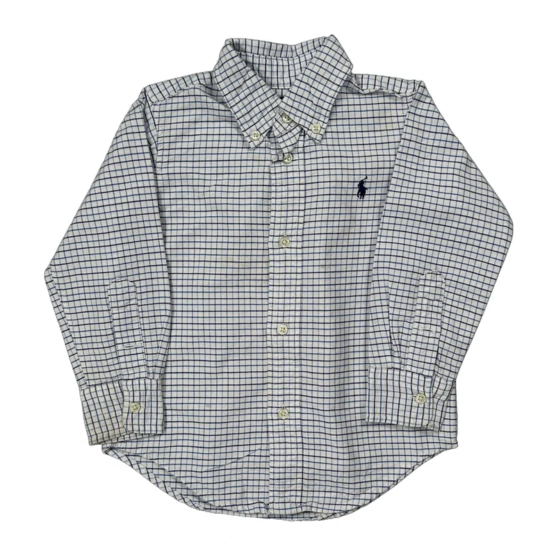 Age 2 Ralph Lauren Checked Shirt - XS White Cotton
