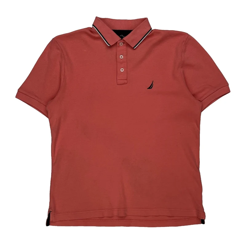 Nautica Polo Shirt - Small Red Cotton