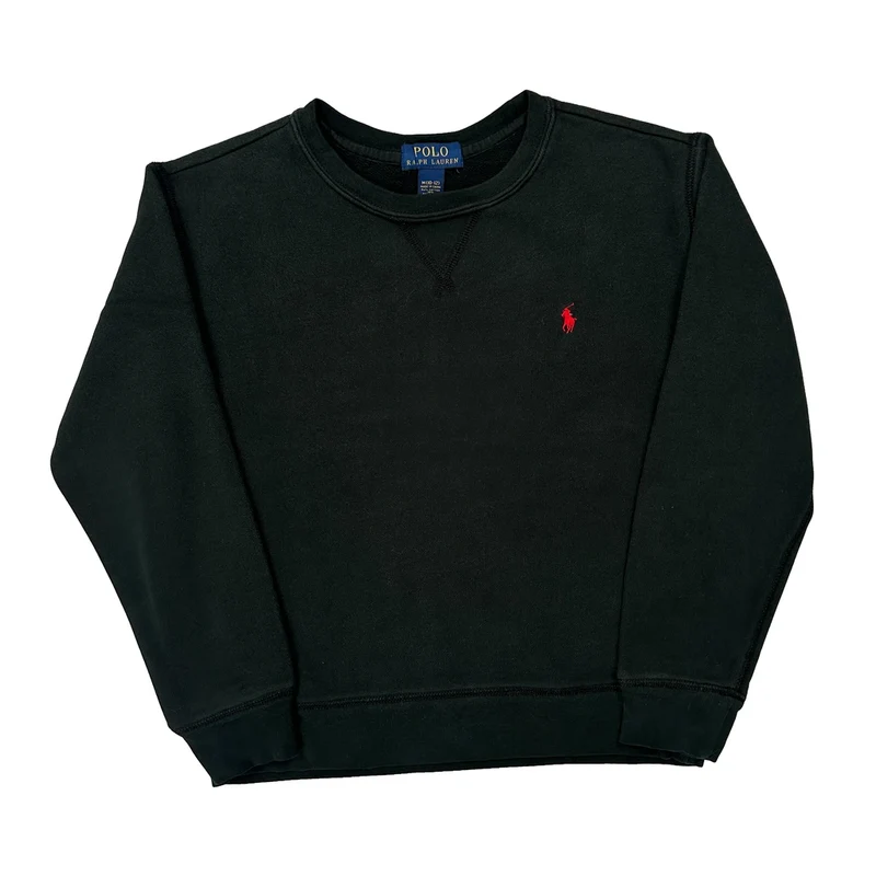 Age 8-9 Polo By Ralph Lauren Sweatshirt - Medium Black Cotton