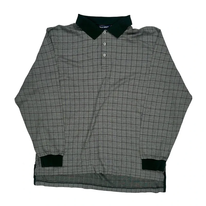 Polo Golf Ralph Lauren Checked Polo Shirt - 2XL Grey Cotton