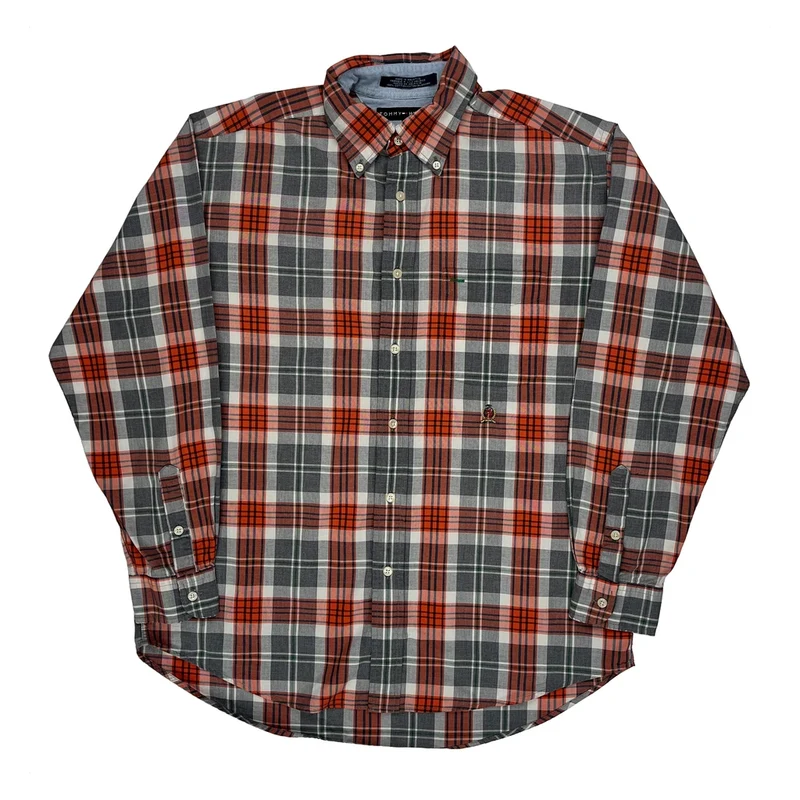 Tommy Hilfiger Checked Shirt - Medium Multicoloured Cotton