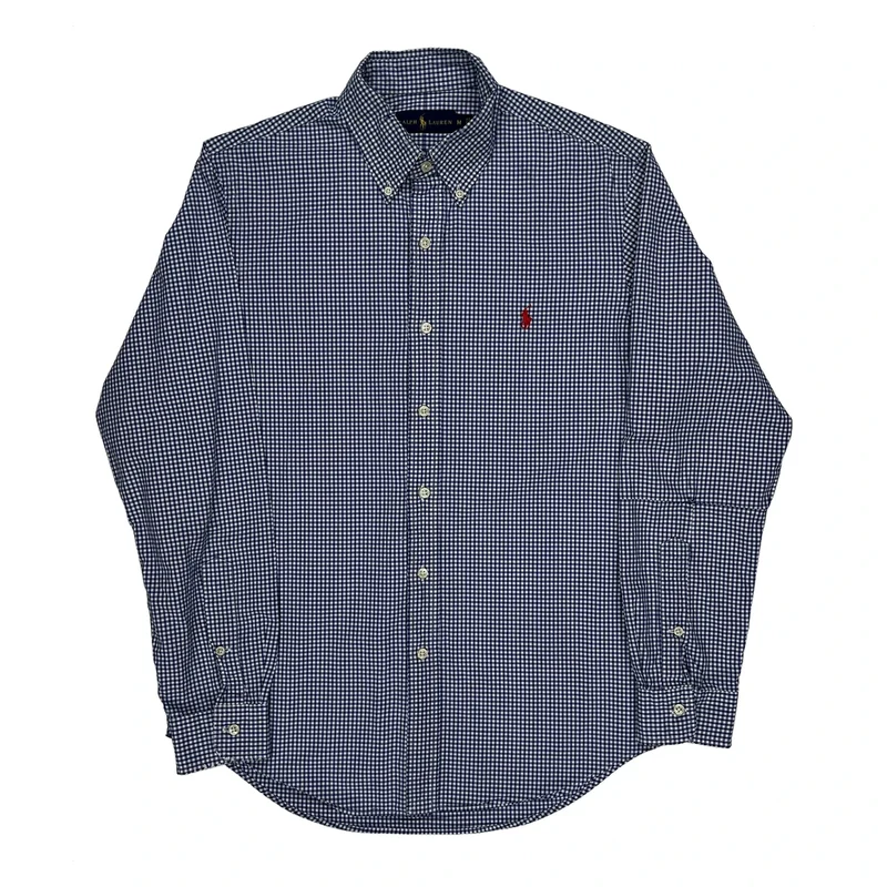 Ralph Lauren Checked Shirt - Medium Blue Cotton