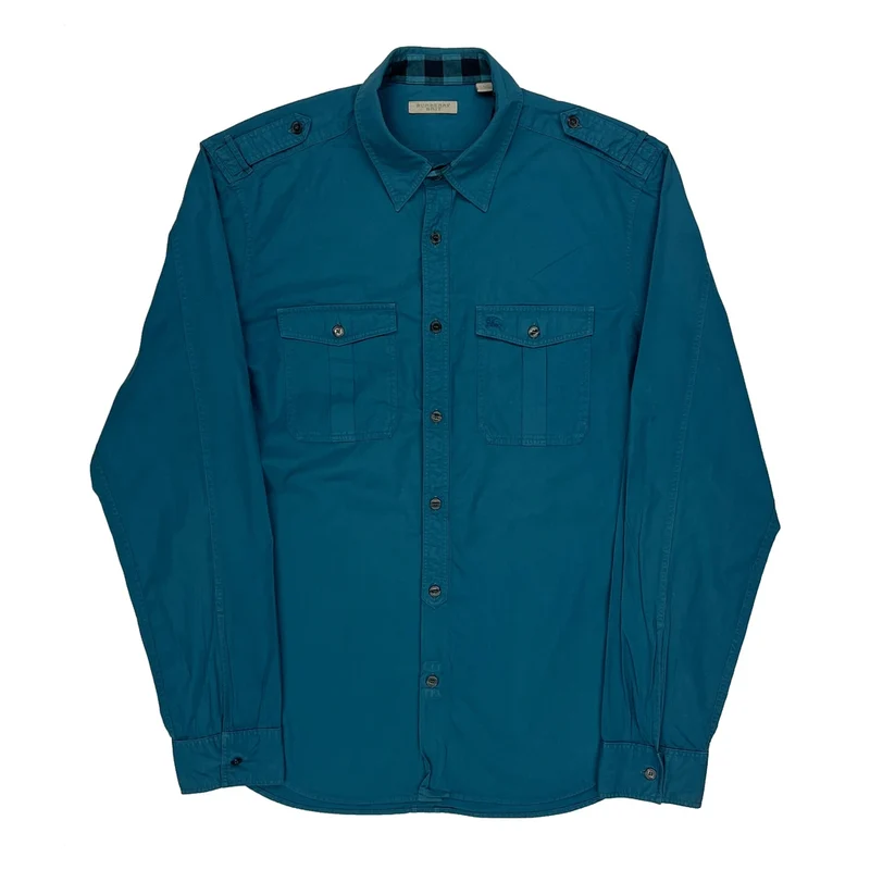 Burberry Brit Shirt - Large Blue Cotton