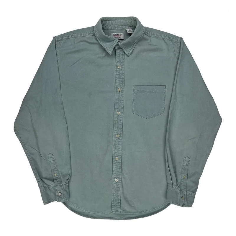 Levis Corduroy Shirt - Large Green Cotton