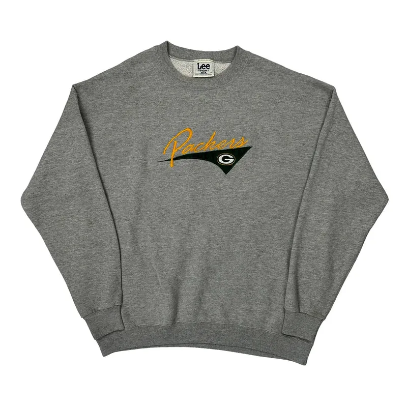 Made In USA Packers Lee Sport Football Sweatshirt - XL Grey Cotton