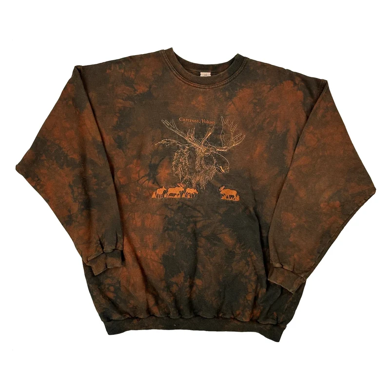 Carcross Yukon Unbranded Graphic Sweatshirt - Small Brown Cotton
