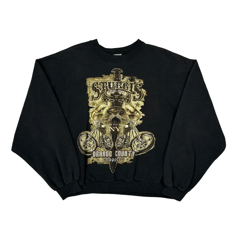 Orange County Choppers Jerzees Graphic Sweatshirt - Large Black Cotton Blend