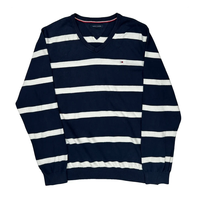 Tommy Hilfiger Sweater - Large Navy Cotton