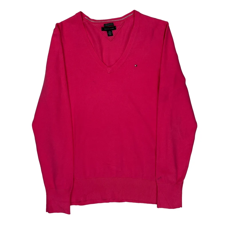 Tommy Hilfiger Sweater - Large Pink Cotton Blend